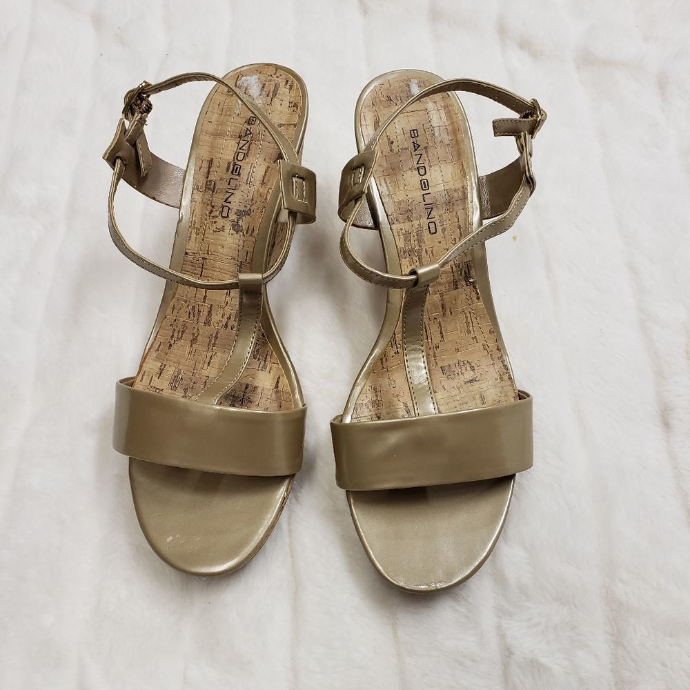 Bandolino Cork wedge sandals size 8